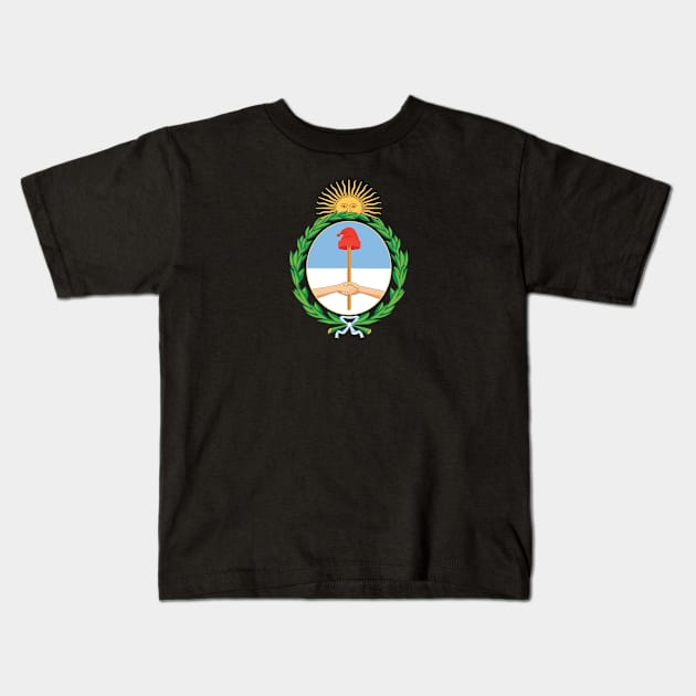 Coat of arms of Argentina Kids T-Shirt by Wickedcartoons